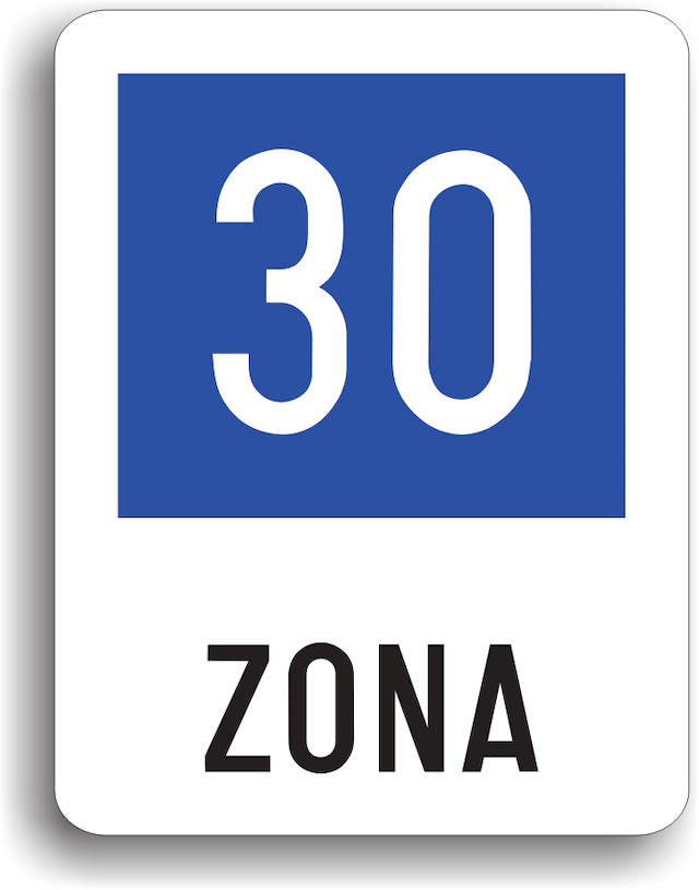 Zona cu viteza recomandata 30 km/h